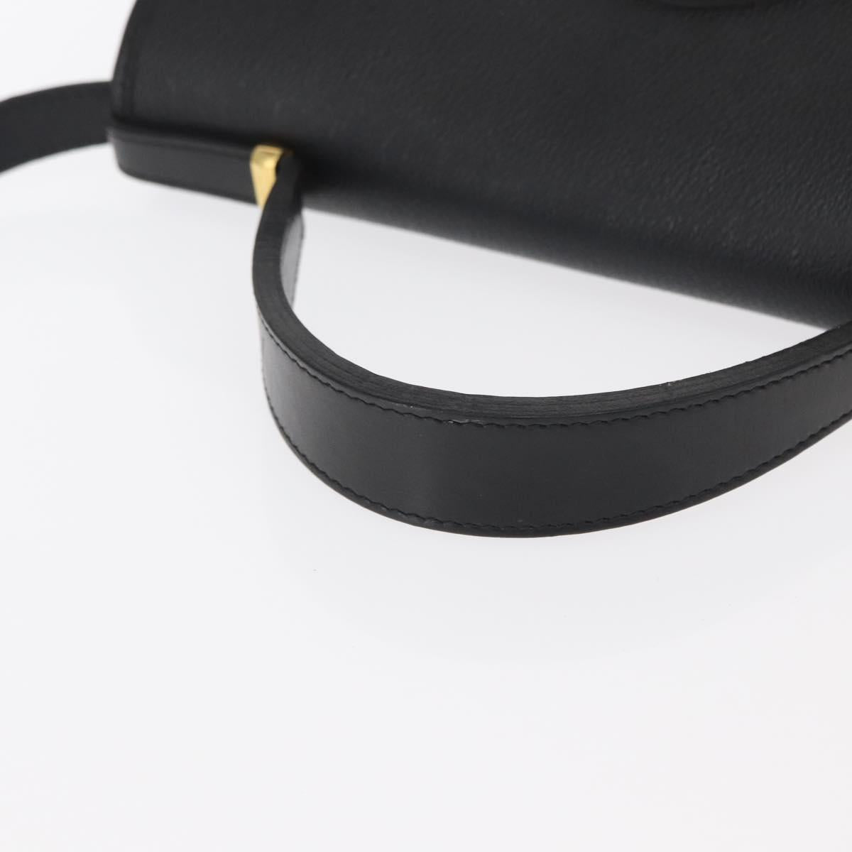 Christian Dior Honeycomb Canvas Hand Bag PVC 2way Black Gold Auth ep12478