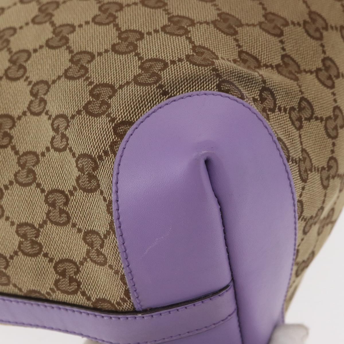 GUCCI GG Canvas Tote Bag Beige Gold 247209 Auth ep12485