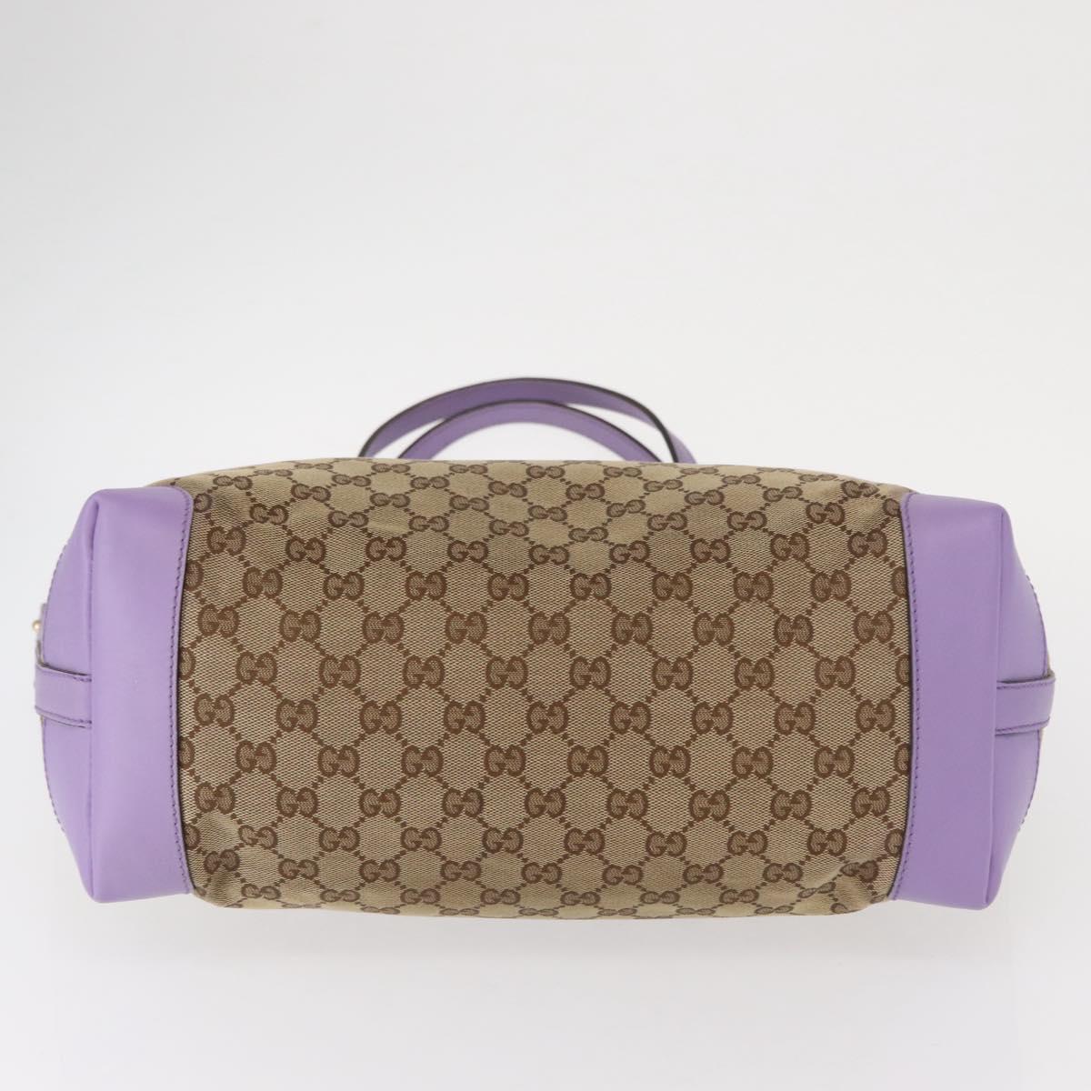 GUCCI GG Canvas Tote Bag Beige Gold 247209 Auth ep12485