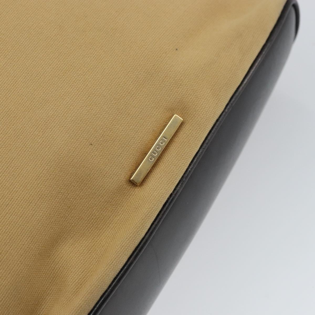 GUCCI Web Sherry Line Shoulder Bag Canvas Beige Gold 001 4288 Auth ep12486