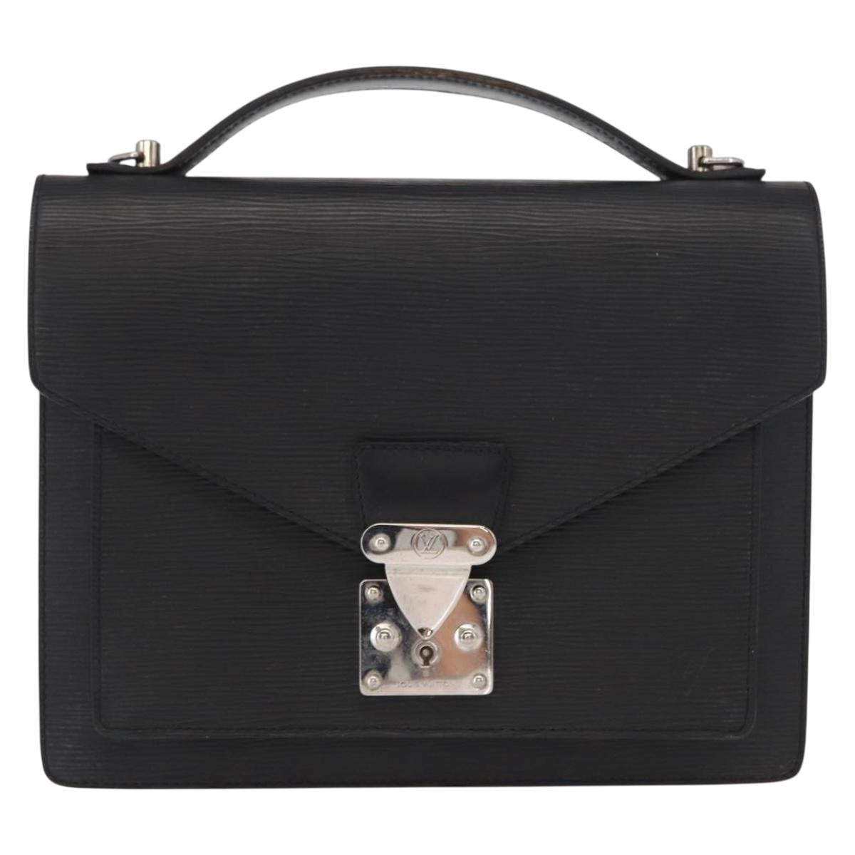 LOUIS VUITTON Epi Monceau 28 Hand Bag Black M52122 LV Auth ep12499