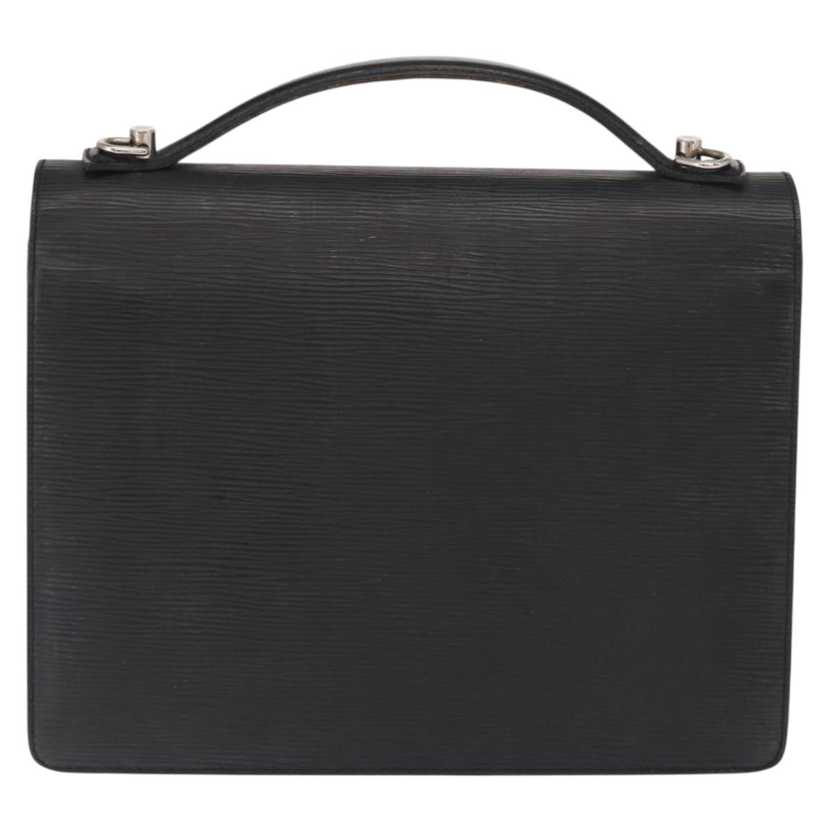 LOUIS VUITTON Epi Monceau 28 Hand Bag Black M52122 LV Auth ep12499