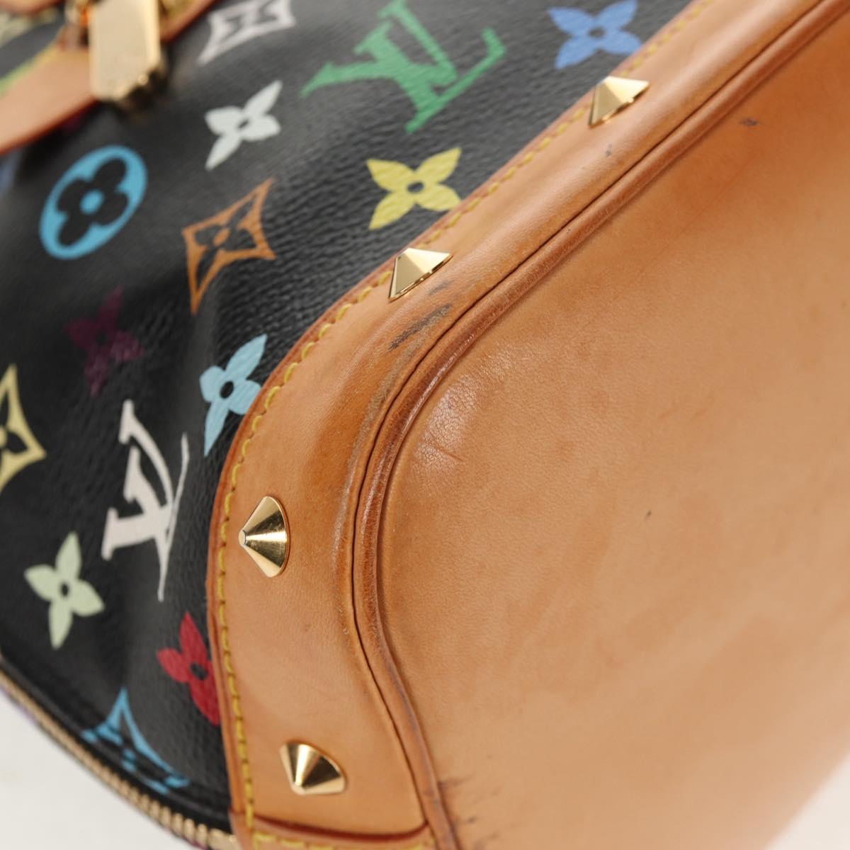 LOUIS VUITTON Monogram Multicolor Alma PM Hand Bag Black M40444 LV Auth ep12504V
