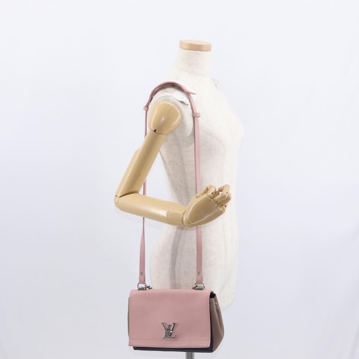LOUIS VUITTON Rock Me 2 BB Shoulder Bag Leather Pink M54576 LV Auth ep12511