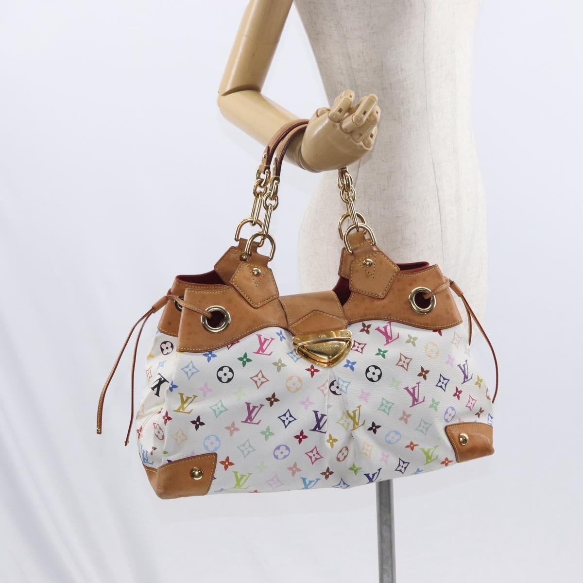 LOUIS VUITTON Monogram Multicolor Ursula Tote Bag White M40123 LV Auth ep12515