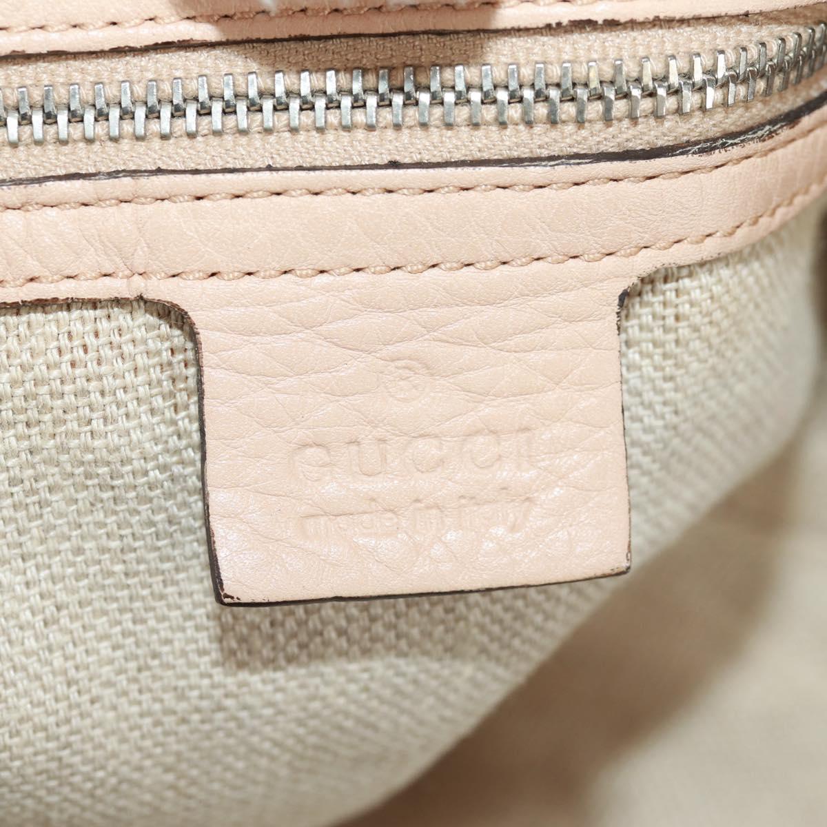 GUCCI GG Canvas Tote Bag 2way Beige Silver 232949 Auth ep12524