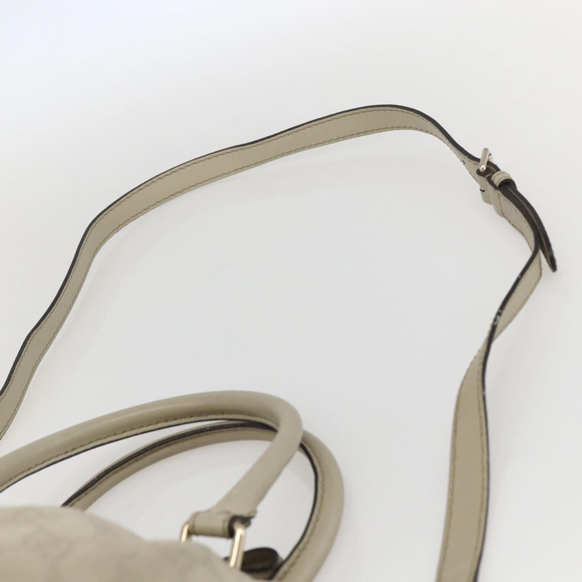 GUCCI GG Canvas Guccissima Sukey Bag Leather 2way Ivory Gold 247902 Auth ep12526
