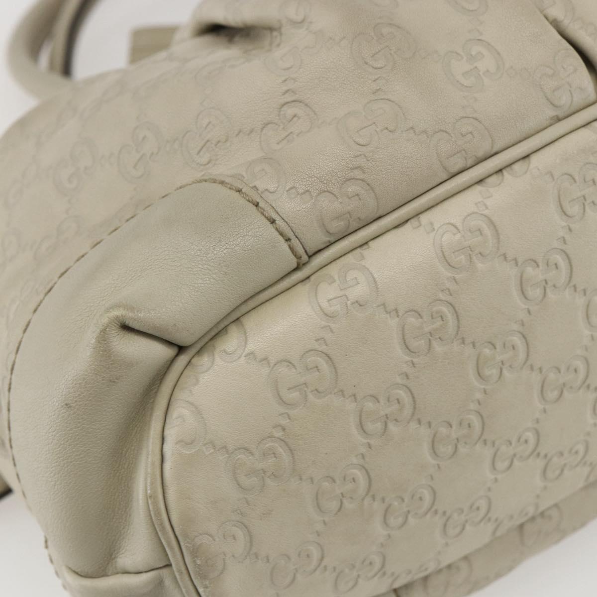 GUCCI GG Canvas Guccissima Sukey Bag Leather 2way Ivory Gold 247902 Auth ep12526