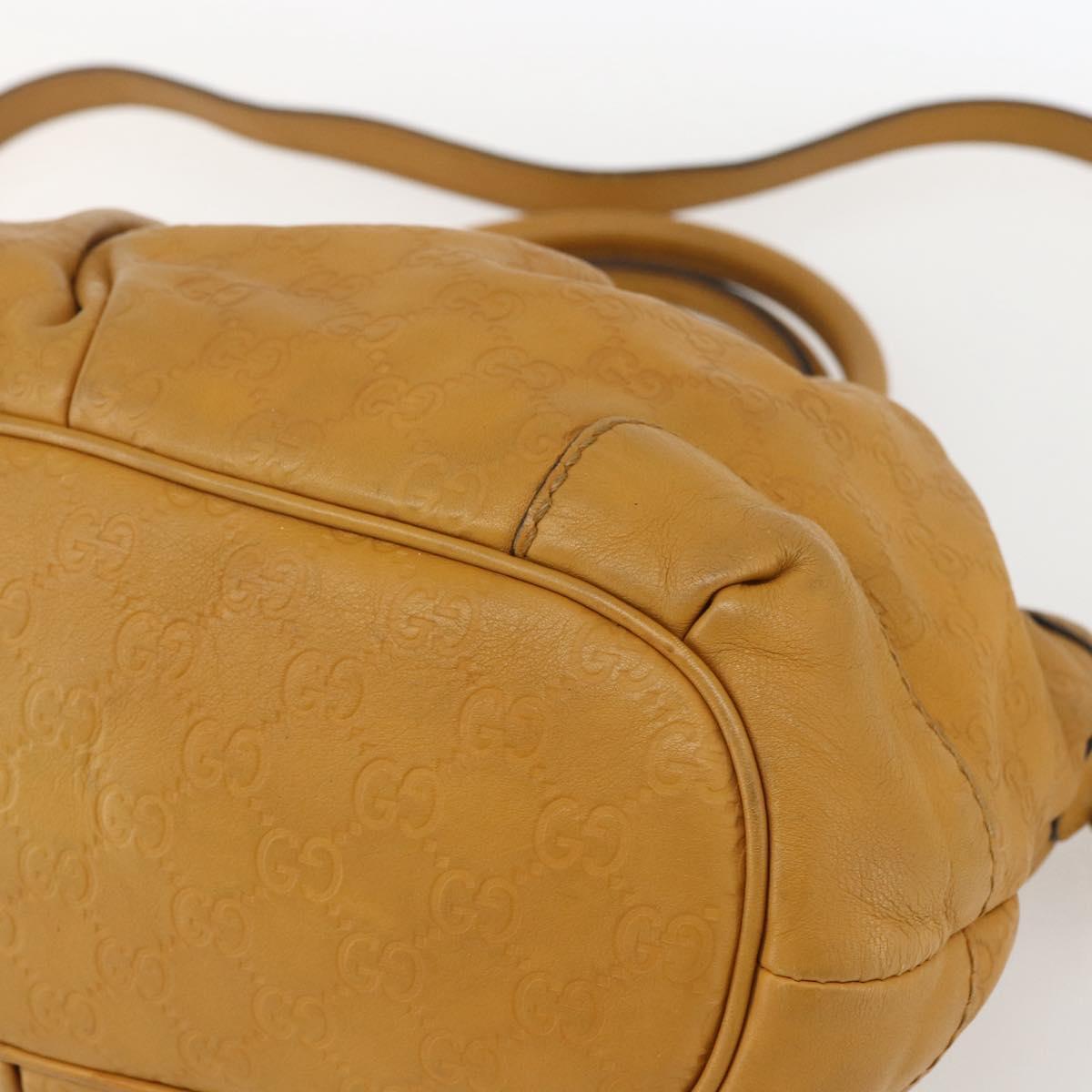 GUCCI GG Canvas Guccissima Sukey Bag Leather 2way Yellow 247902 Auth ep12527