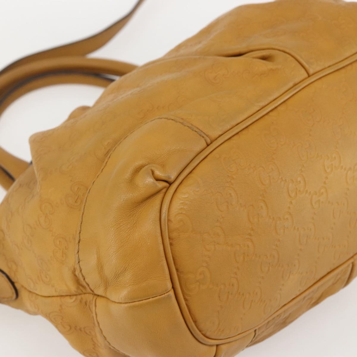 GUCCI GG Canvas Guccissima Sukey Bag Leather 2way Yellow 247902 Auth ep12527