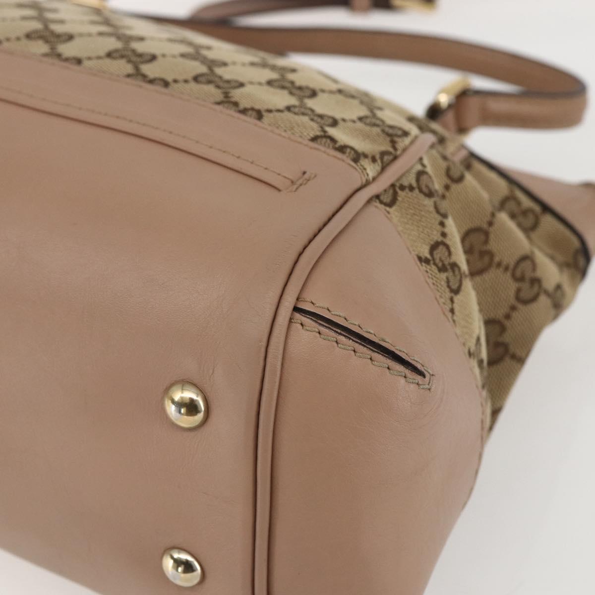 GUCCI GG Canvas Web Sherry Line Mayfair Bag 2way Beige Red 269894 Auth ep12531