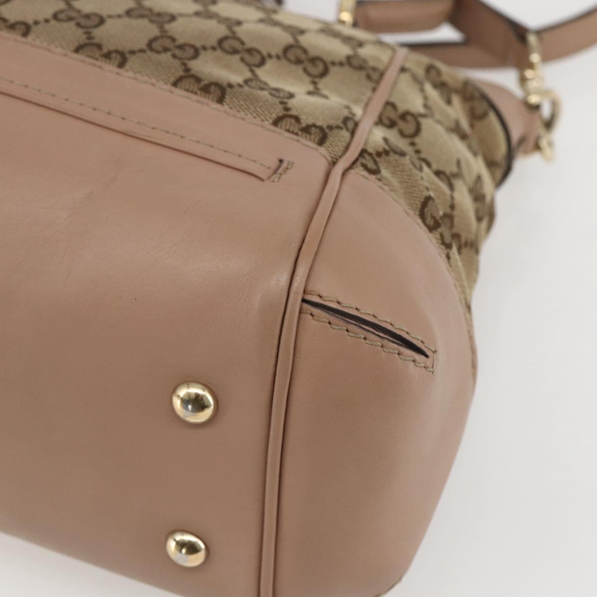 GUCCI GG Canvas Web Sherry Line Mayfair Bag 2way Beige Red 269894 Auth ep12531