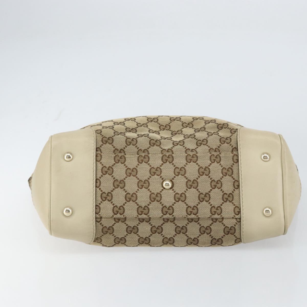 GUCCI GG Canvas Web Sherry Line Mayfair Tote Bag Beige Red 257061 Auth ep12533