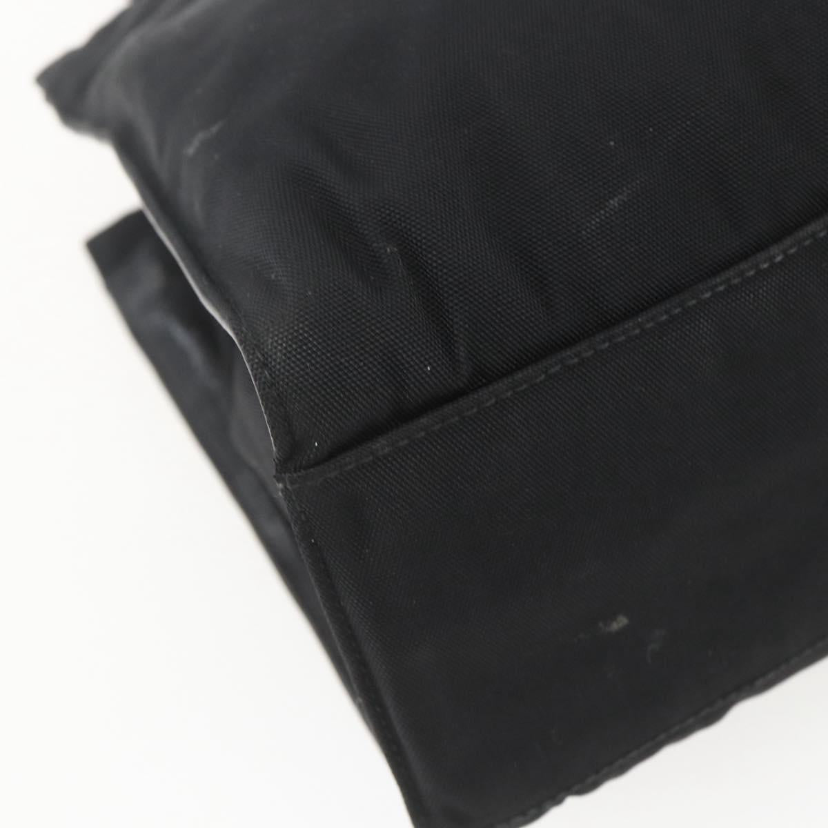 GUCCI Bamboo Hand Bag Nylon 2way Black Silver 002 1016 Auth ep12535