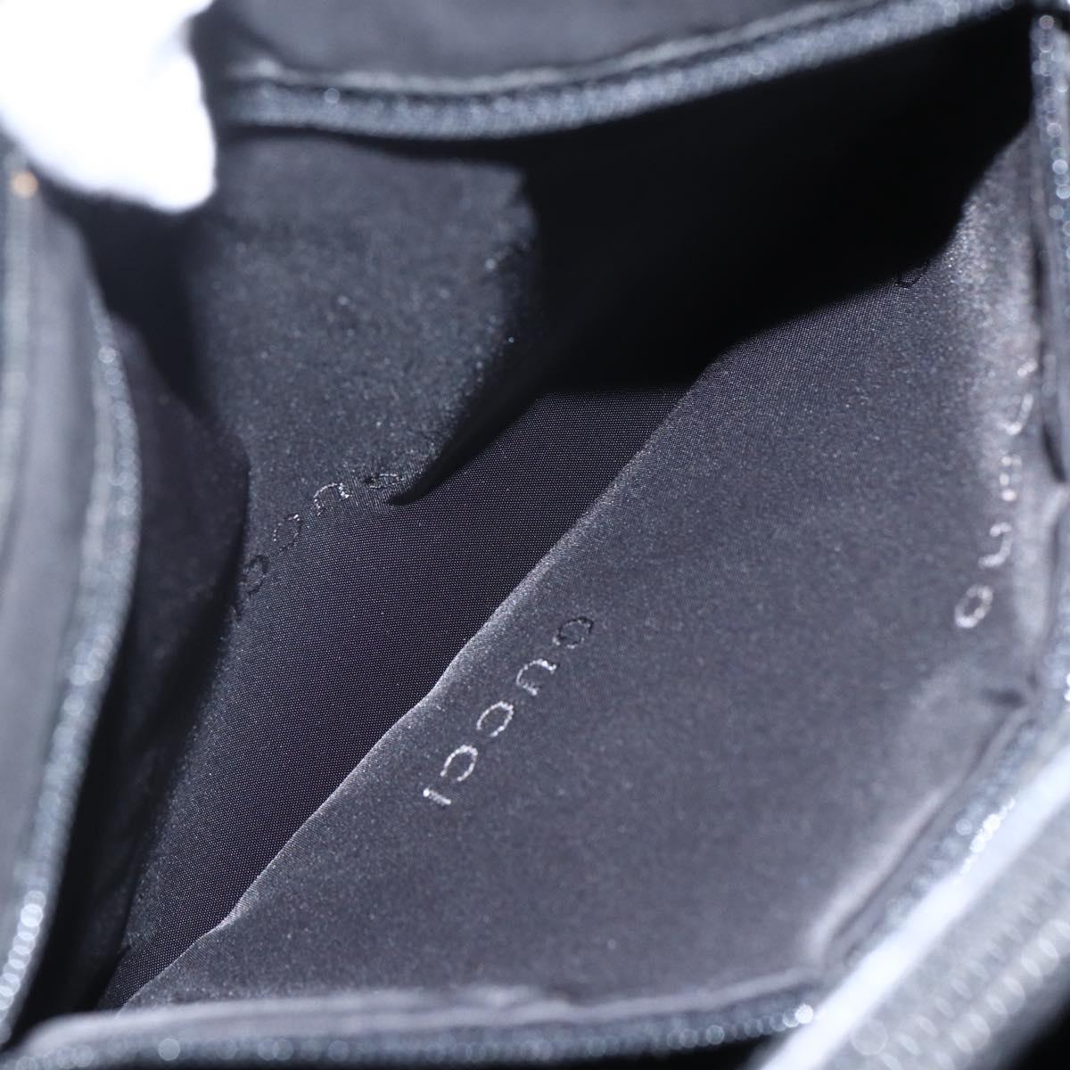 GUCCI Bamboo Hand Bag Nylon 2way Black Silver 002 1016 Auth ep12535