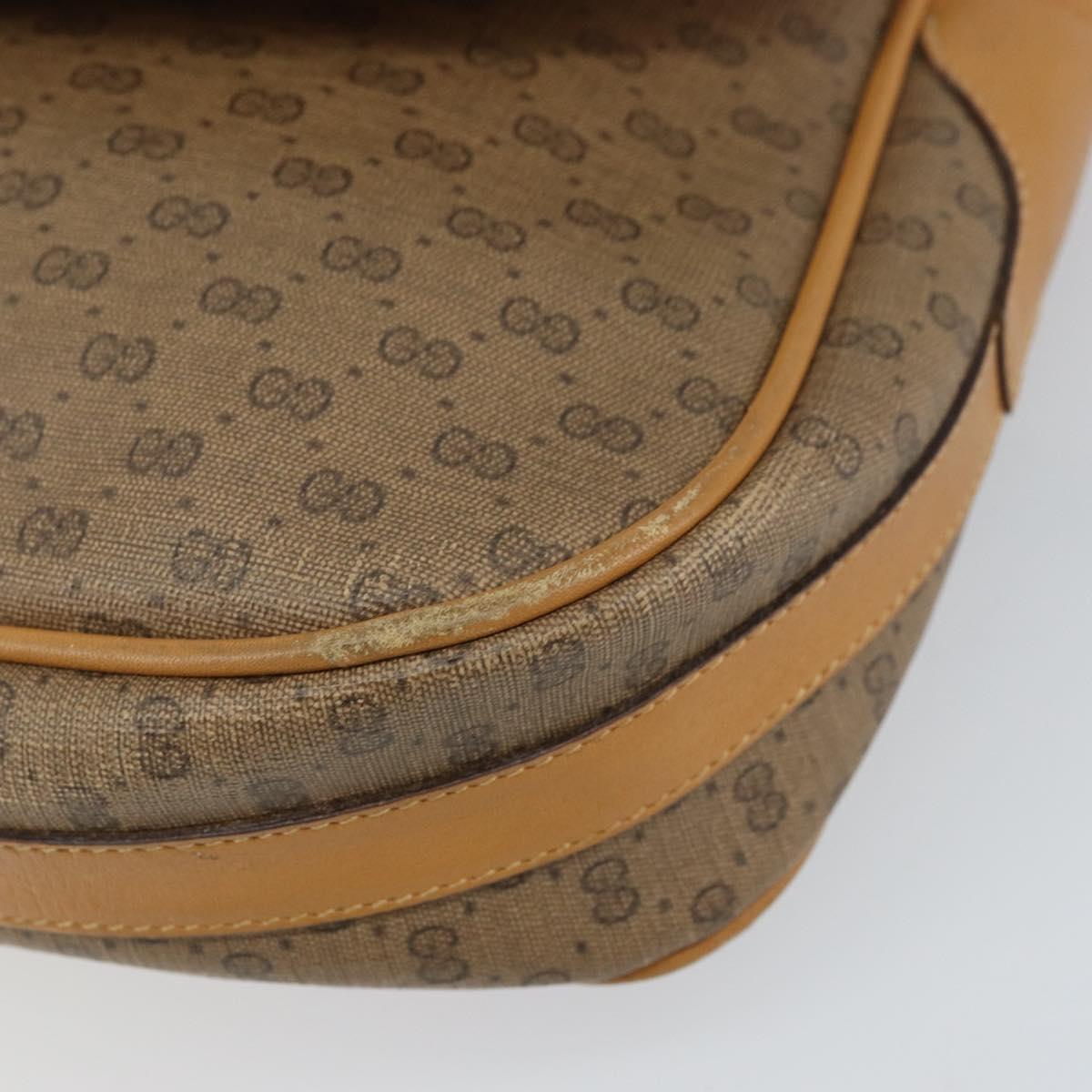 GUCCI Micro GG Supreme Shoulder Bag PVC Beige Gold 001 116 4425 Auth ep12545