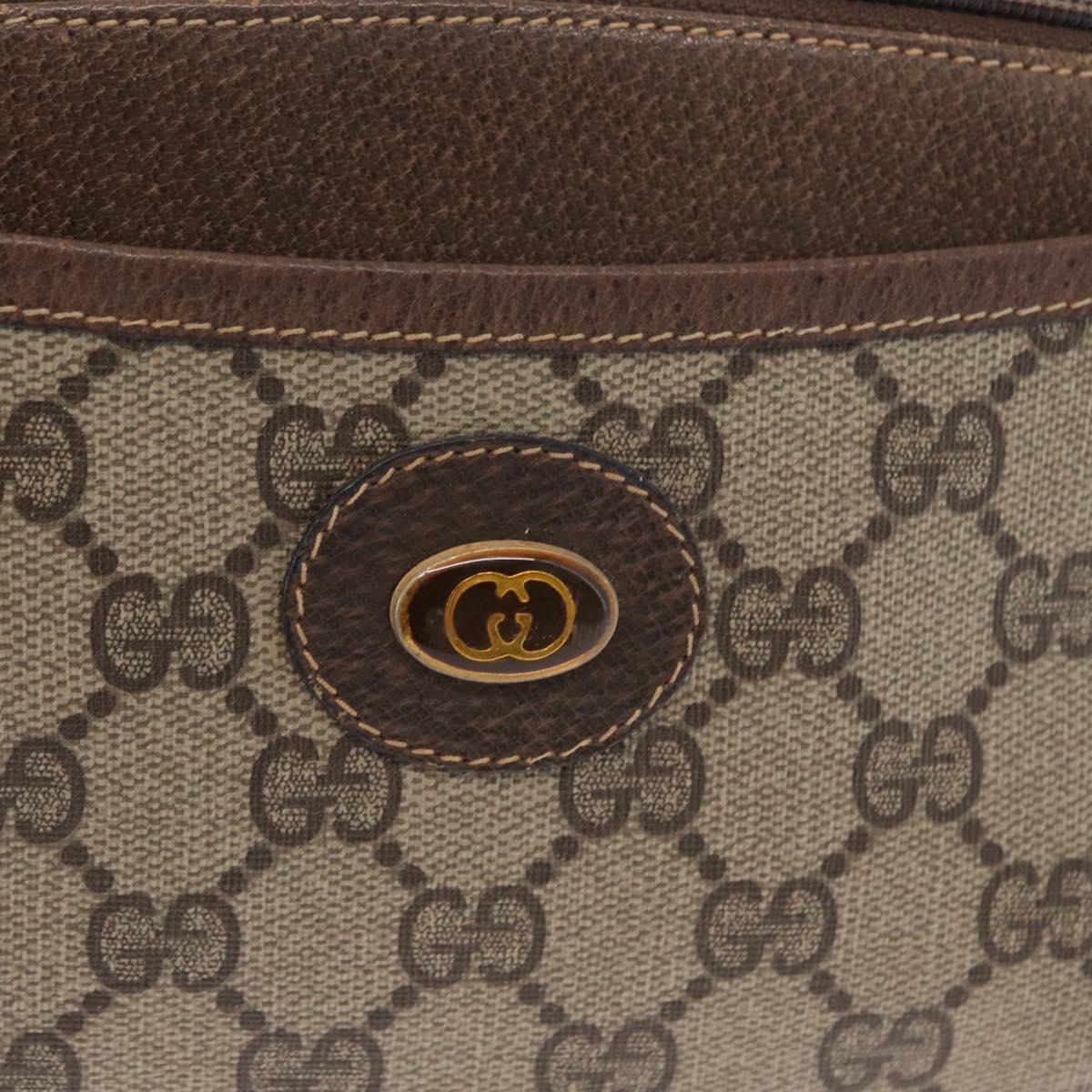 GUCCI GG Supreme Shoulder Bag PVC Beige Gold 904 02 020 Auth ep12554