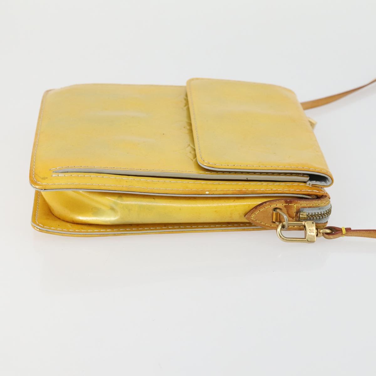 LOUIS VUITTON Monogram Vernis Motto Accessory Pouch Gris M91030 LV Auth ep12561