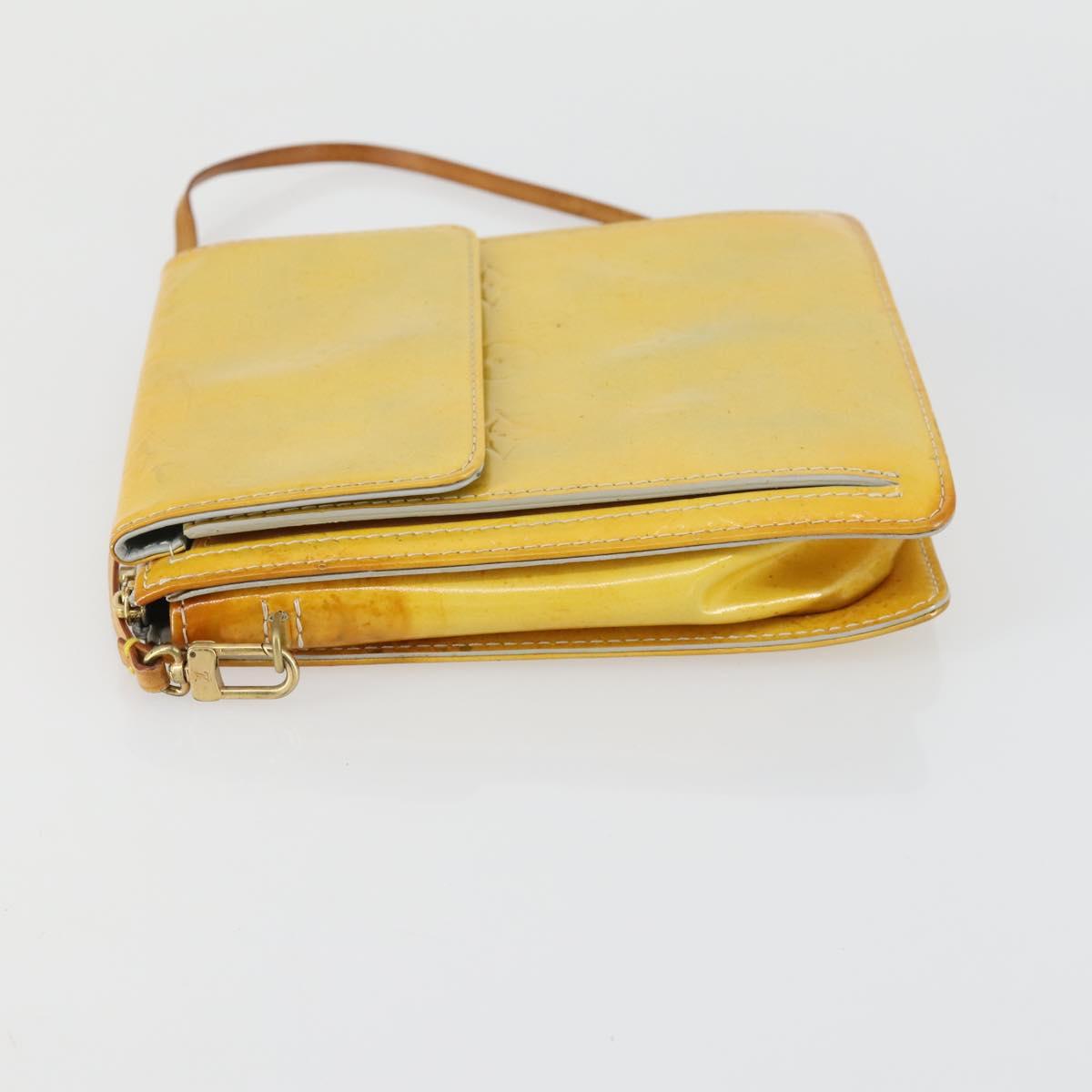 LOUIS VUITTON Monogram Vernis Motto Accessory Pouch Gris M91030 LV Auth ep12561