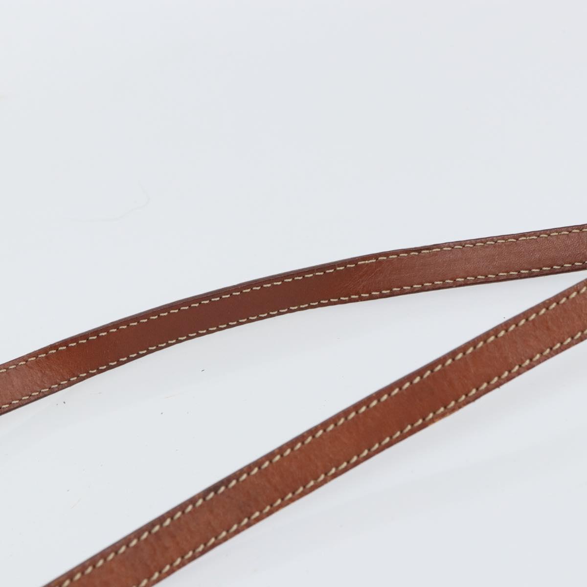 CELINE Macadam Canvas Hand Bag PVC Leather 2way Brown Gold Auth ep12572