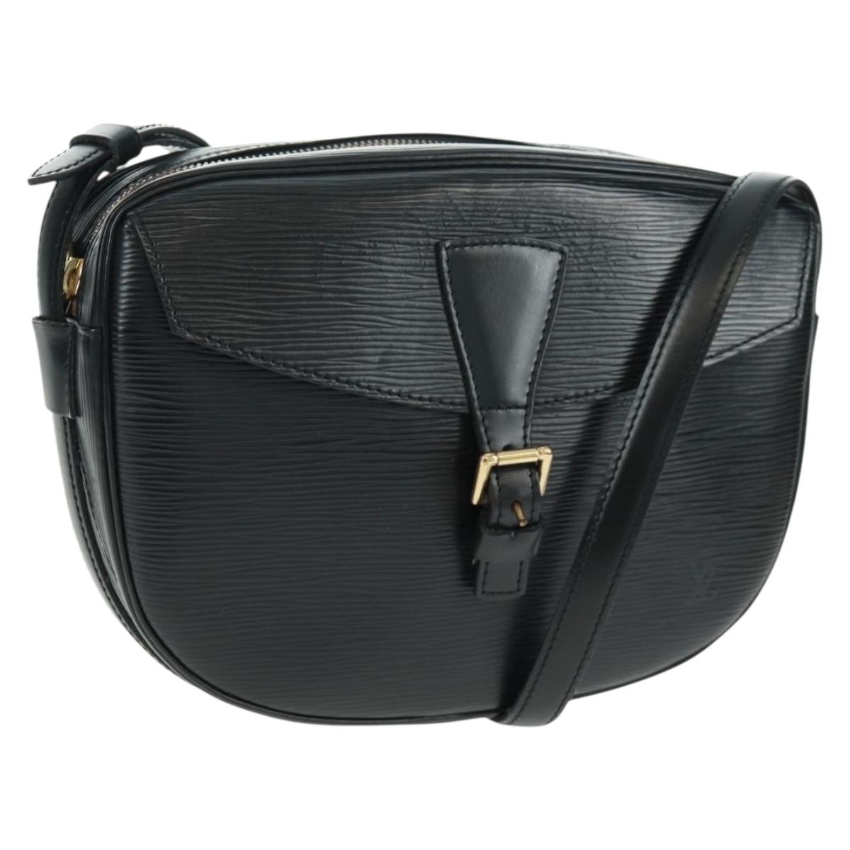 LOUIS VUITTON Epi Jeune Fille MM Shoulder Bag Black M52152 LV Auth ep12589