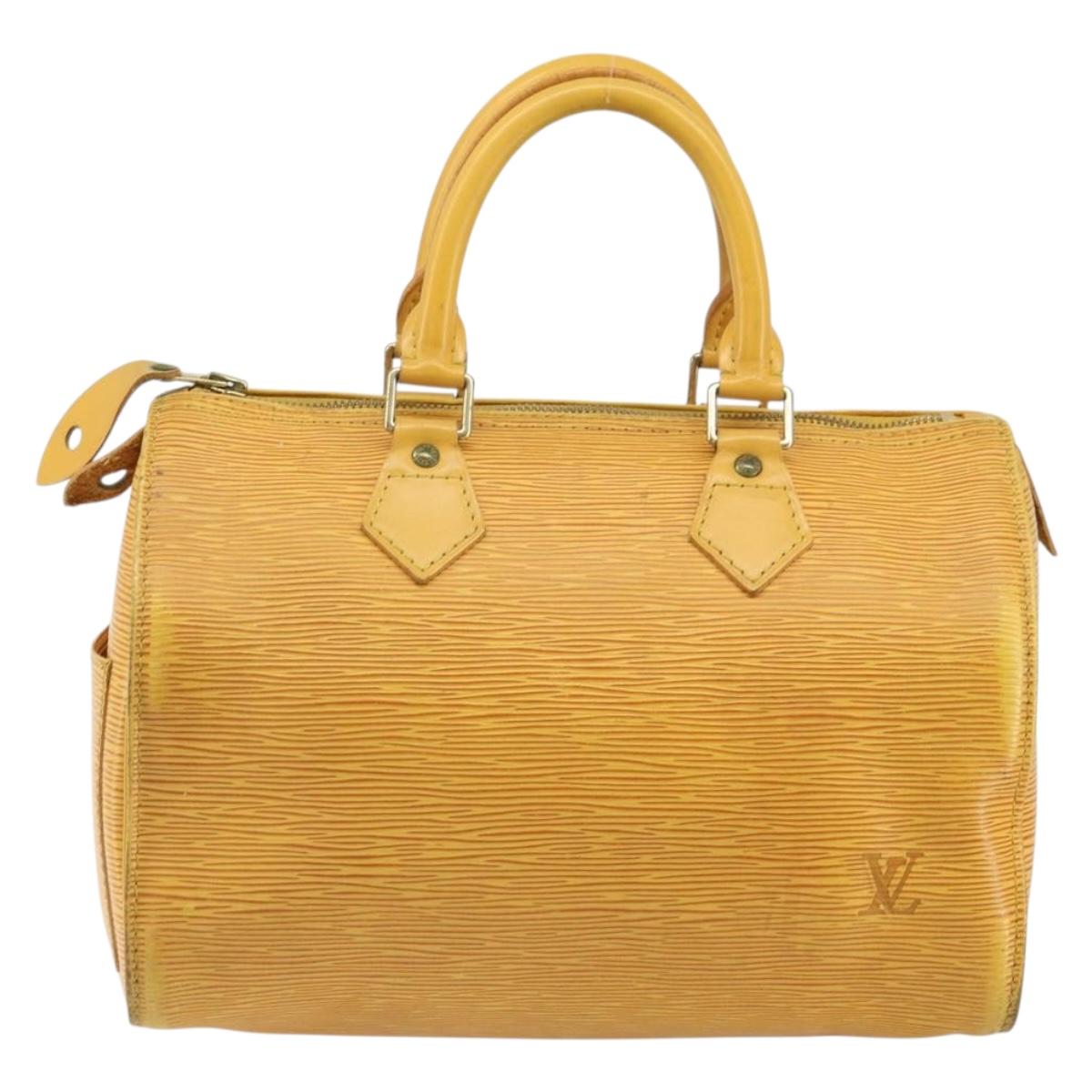 LOUIS VUITTON Epi Speedy 25 Hand Bag Tassili Yellow M43019 LV Auth ep12594
