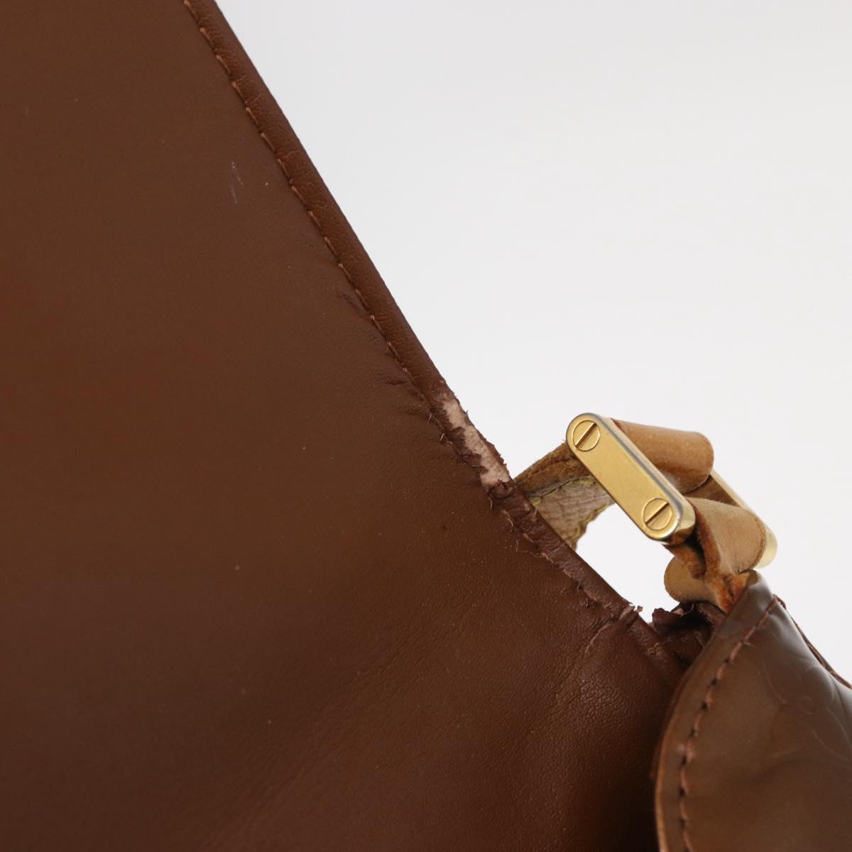 LOUIS VUITTON Monogram Vernis Thompson Street Bag Bronze M91124 LV Auth ep12604