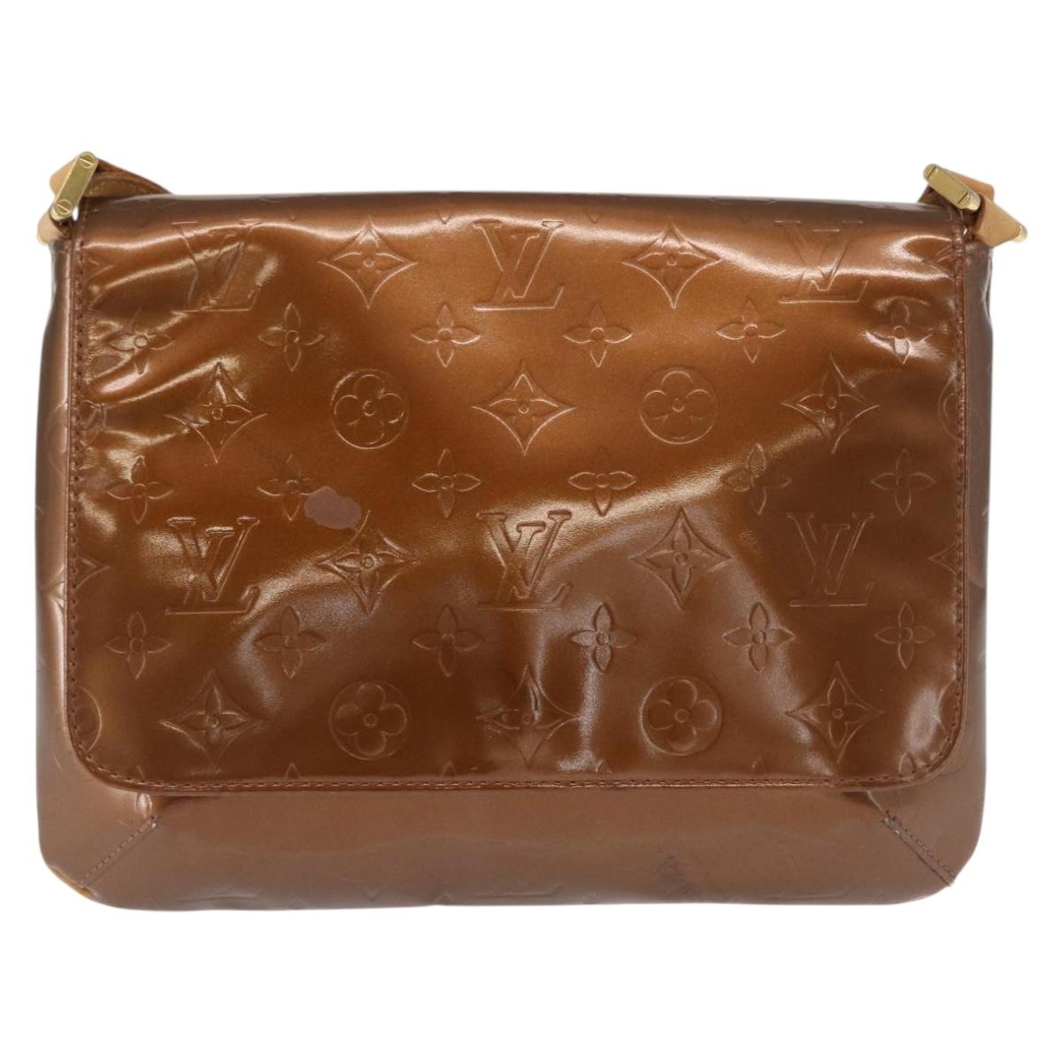 LOUIS VUITTON Monogram Vernis Thompson Street Bag Bronze M91124 LV Auth ep12604
