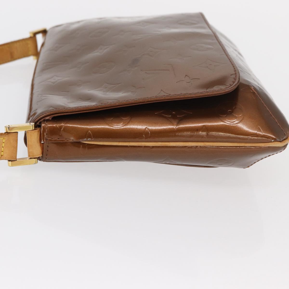 LOUIS VUITTON Monogram Vernis Thompson Street Bag Bronze M91124 LV Auth ep12604