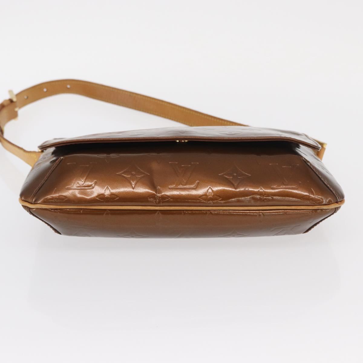 LOUIS VUITTON Monogram Vernis Thompson Street Bag Bronze M91124 LV Auth ep12604