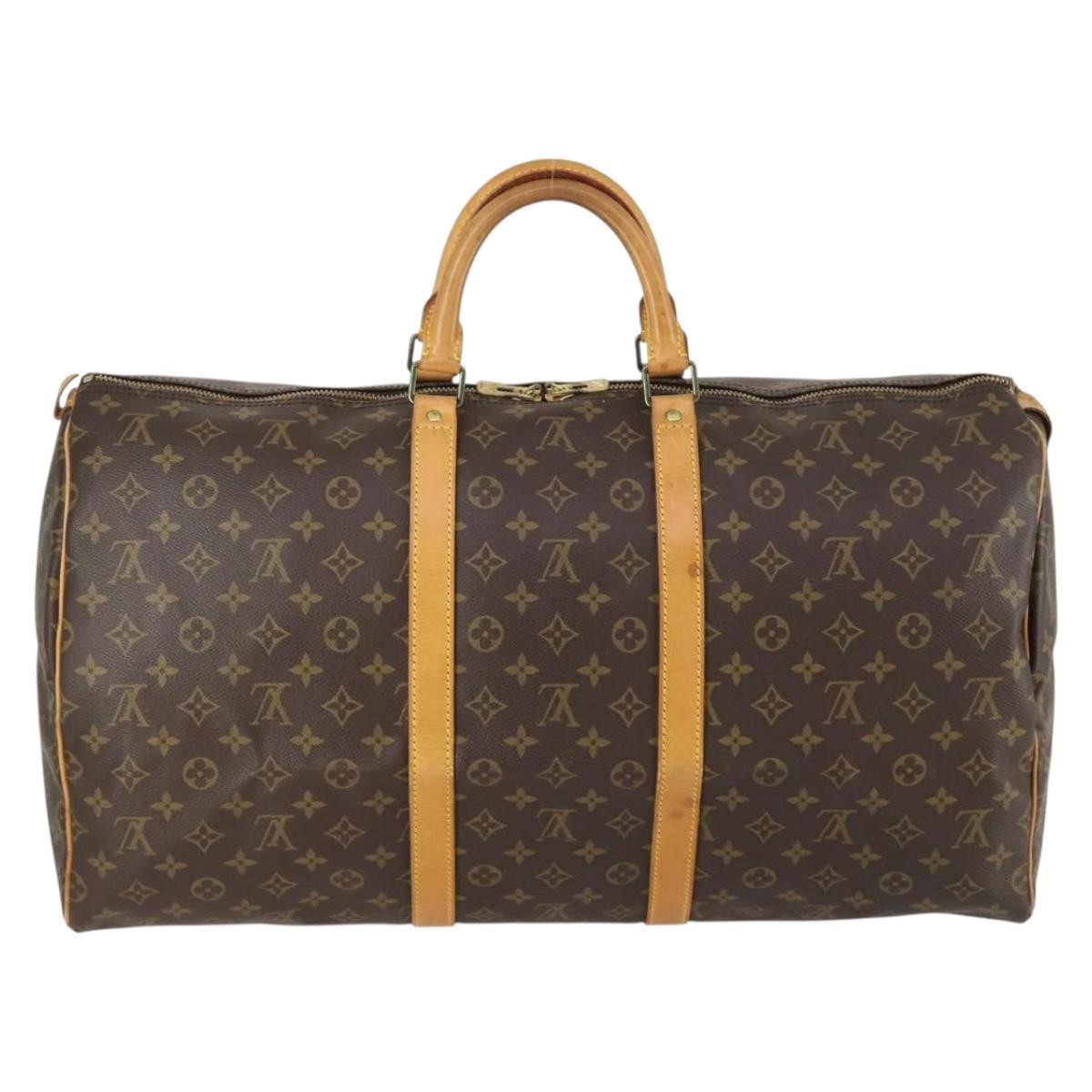 LOUIS VUITTON Monogram Keepall 55 Boston Bag M41424 LV Auth ep12613