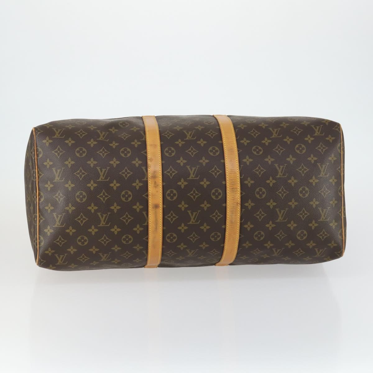 LOUIS VUITTON Monogram Keepall 55 Boston Bag M41424 LV Auth ep12613
