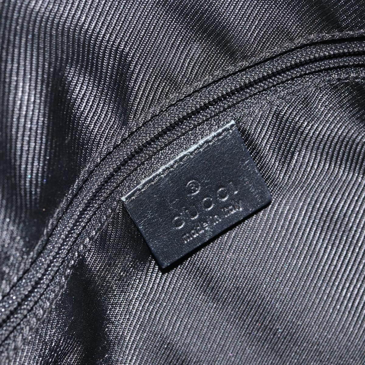 GUCCI GG Canvas Hand Bag Black Silver 000 0854 Auth ep12622