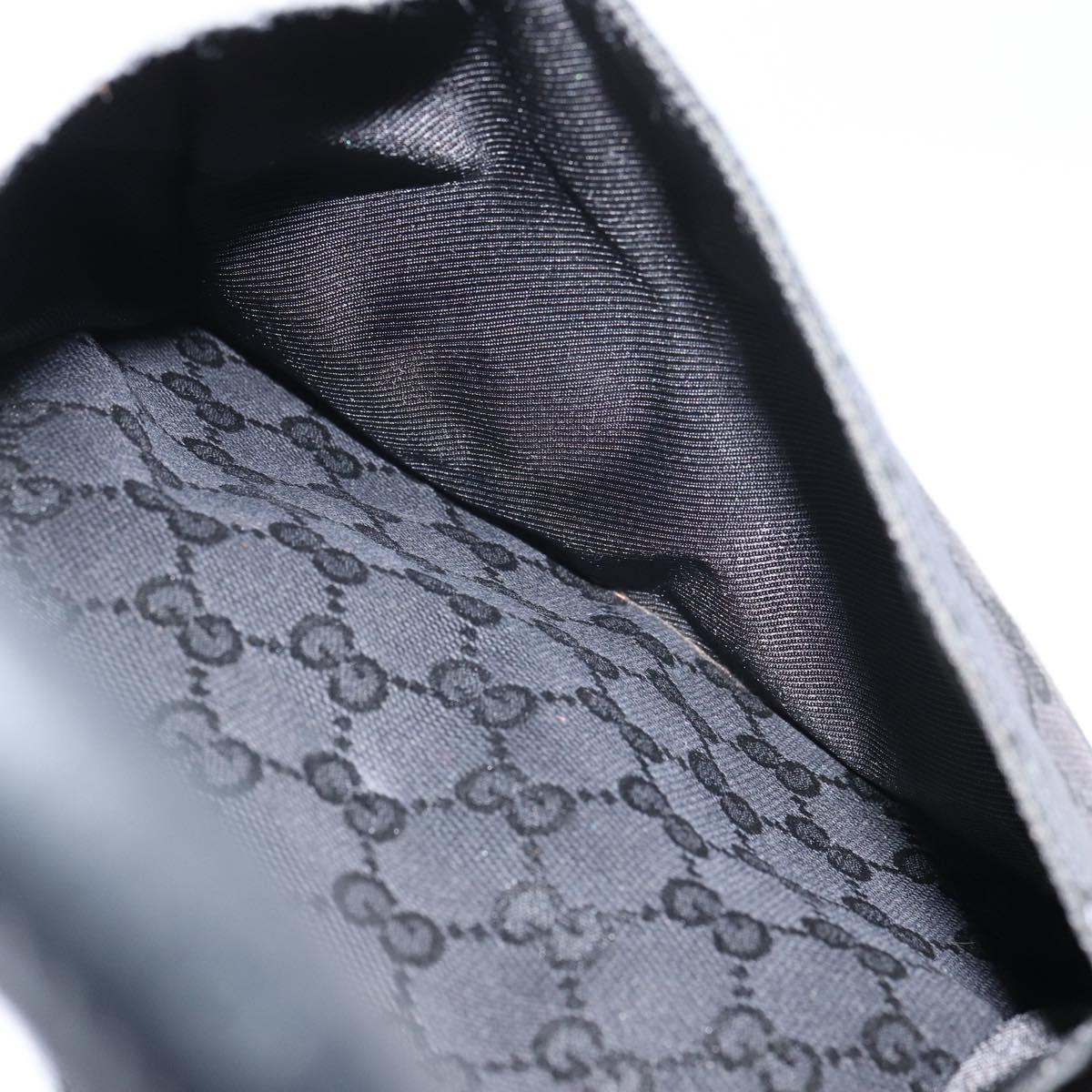 GUCCI GG Canvas Hand Bag Black Silver 000 0854 Auth ep12622