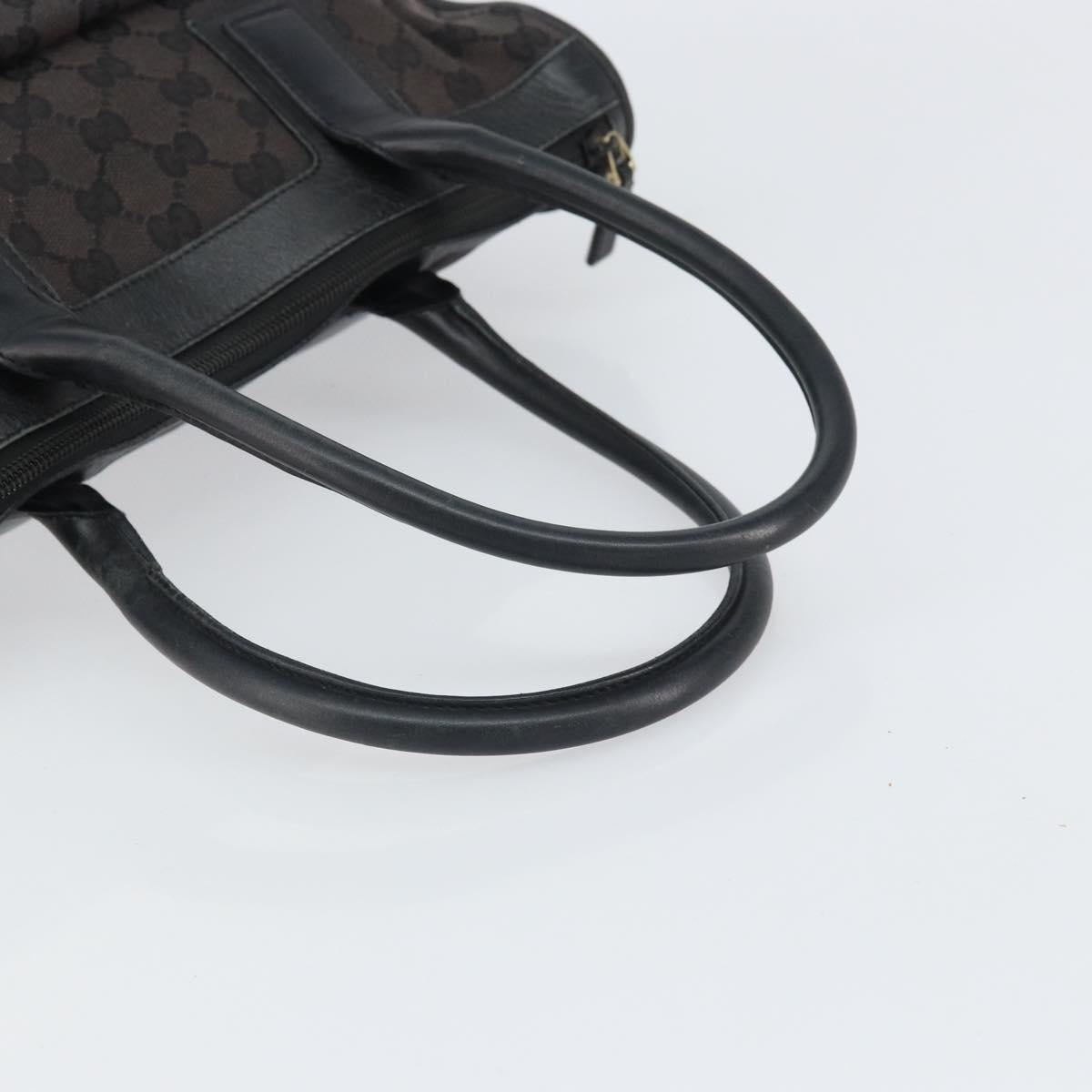 GUCCI GG Canvas Hand Bag Black Silver 000 0854 Auth ep12622