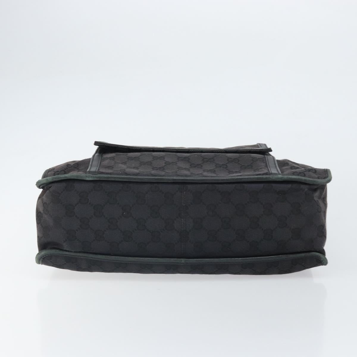 GUCCI GG Canvas Hand Bag Black Silver 000 0854 Auth ep12622