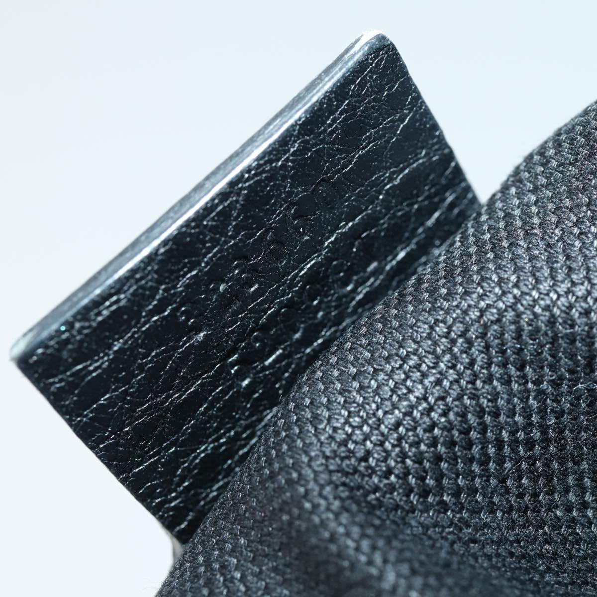 GUCCI Bamboo Hand Bag Leather 2way Black Gold 323660 Auth ep12626