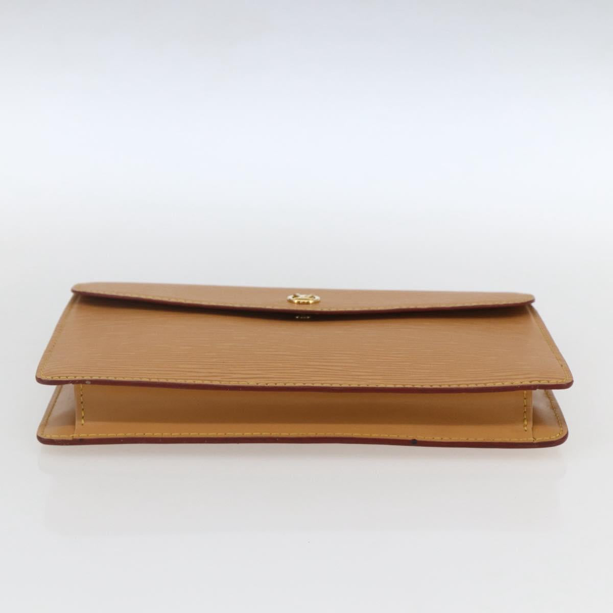 LOUIS VUITTON Epi Montaigne 23 Clutch Bag Beige LV Auth ep12627