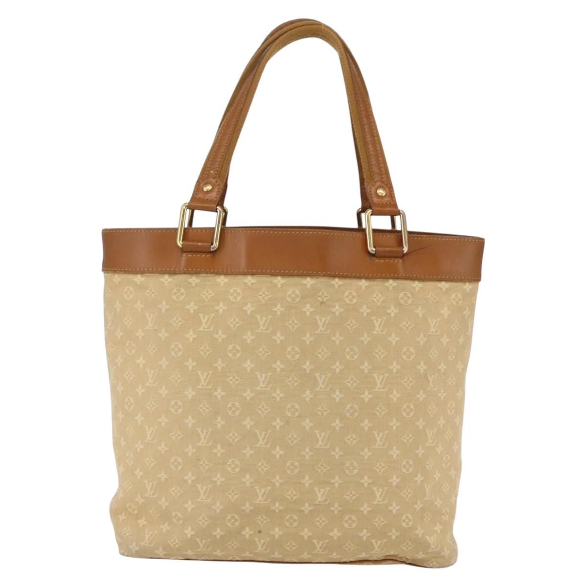 LOUIS VUITTON Monogram Mini Lucille GM Tote Bag Beige M92683 LV Auth ep12640