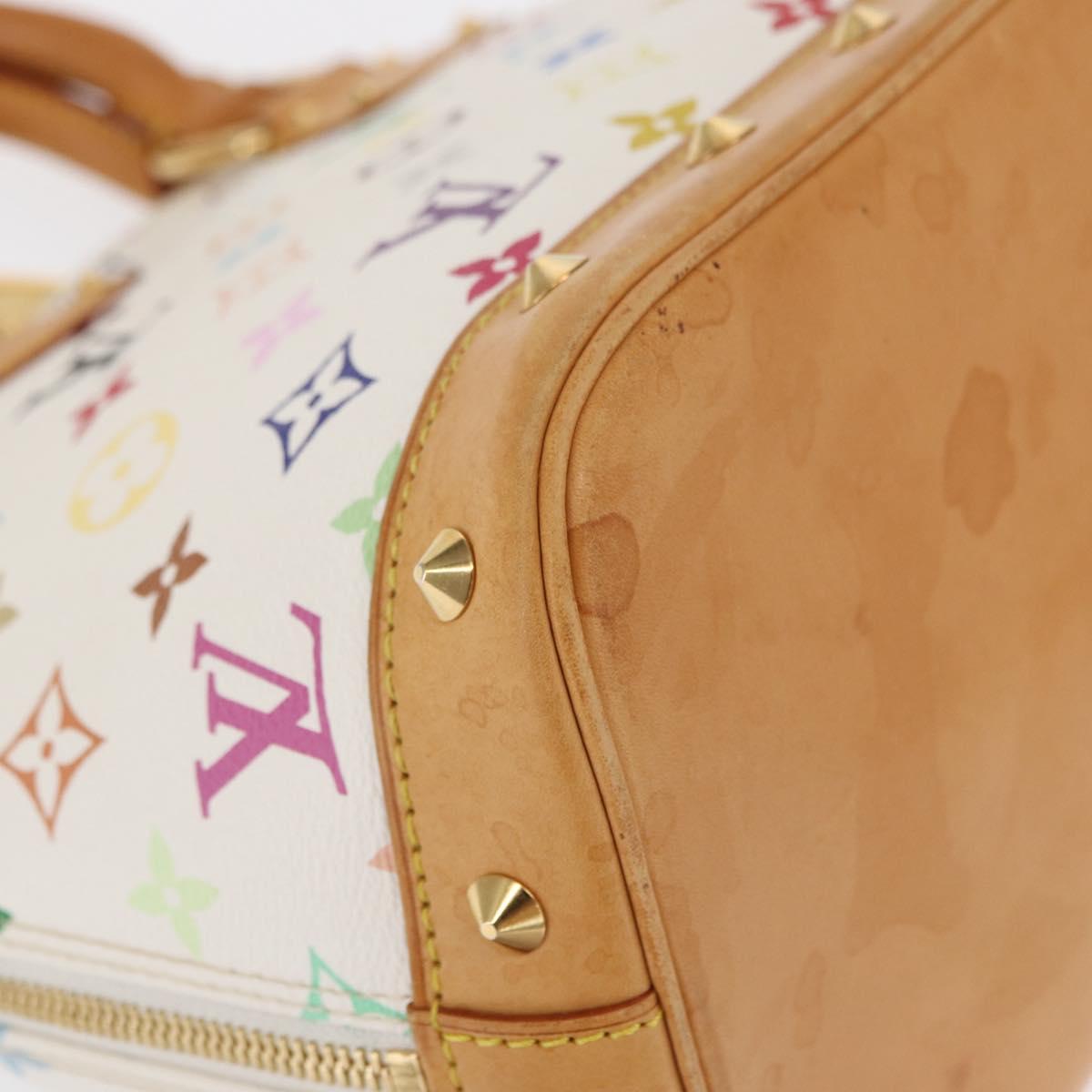LOUIS VUITTON Monogram Multicolor Alma Hand Bag White M92647 LV Auth ep12643