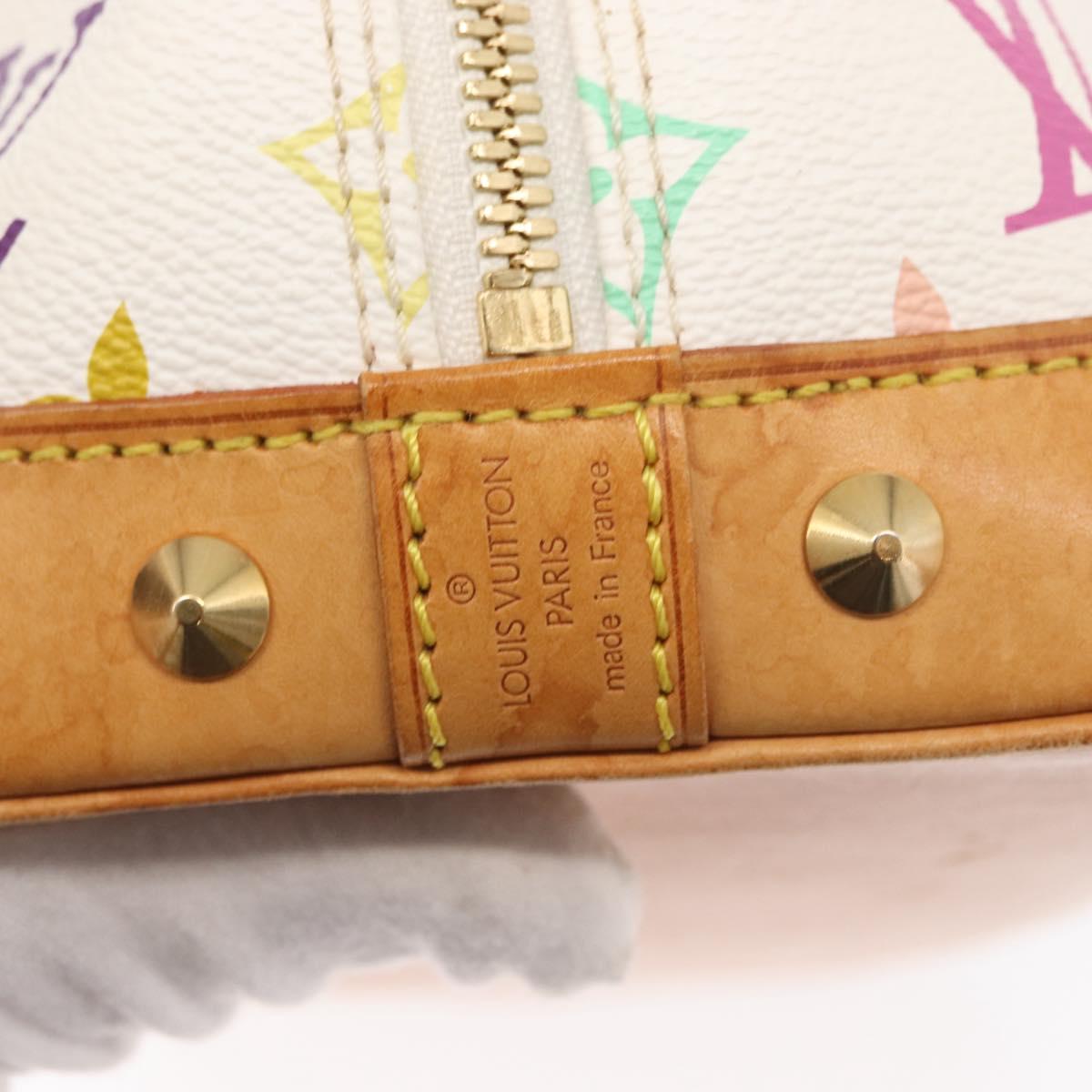 LOUIS VUITTON Monogram Multicolor Alma Hand Bag White M92647 LV Auth ep12643