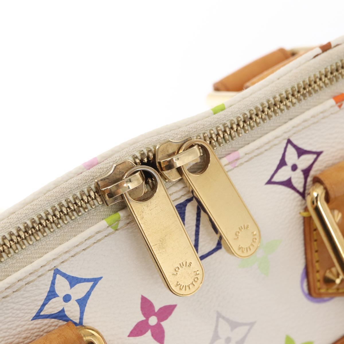 LOUIS VUITTON Monogram Multicolor Alma Hand Bag White M92647 LV Auth ep12643