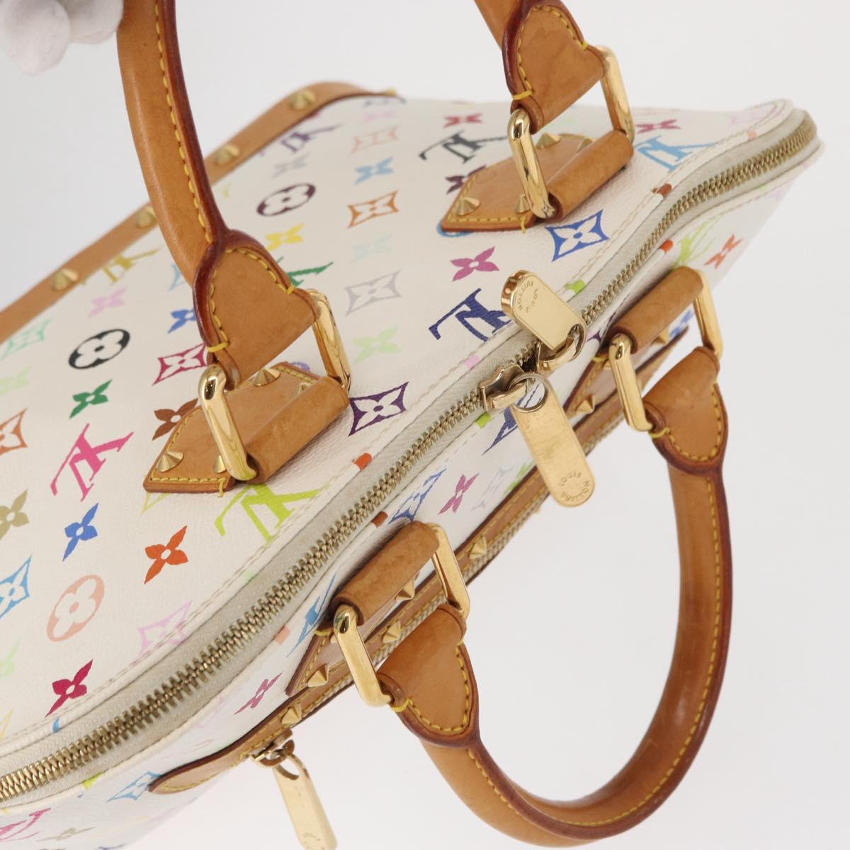LOUIS VUITTON Monogram Multicolor Alma Hand Bag White M92647 LV Auth ep12643