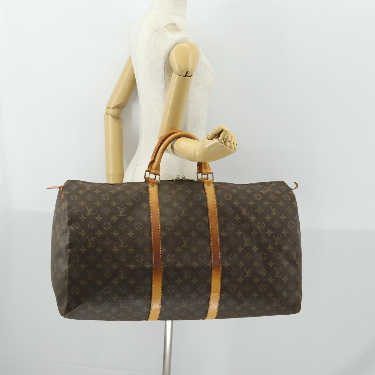 LOUIS VUITTON Monogram Keepall 60 Boston Bag M41422 LV Auth ep12646