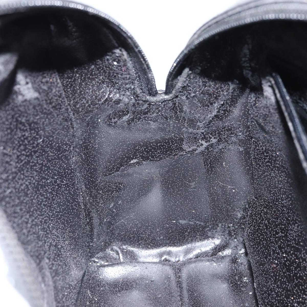 GUCCI Hand Bag Patent leather Black Silver 000 1274 0505 Auth ep12647