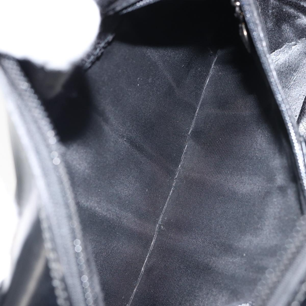 GUCCI Hand Bag Patent leather Black Silver 000 1274 0505 Auth ep12647