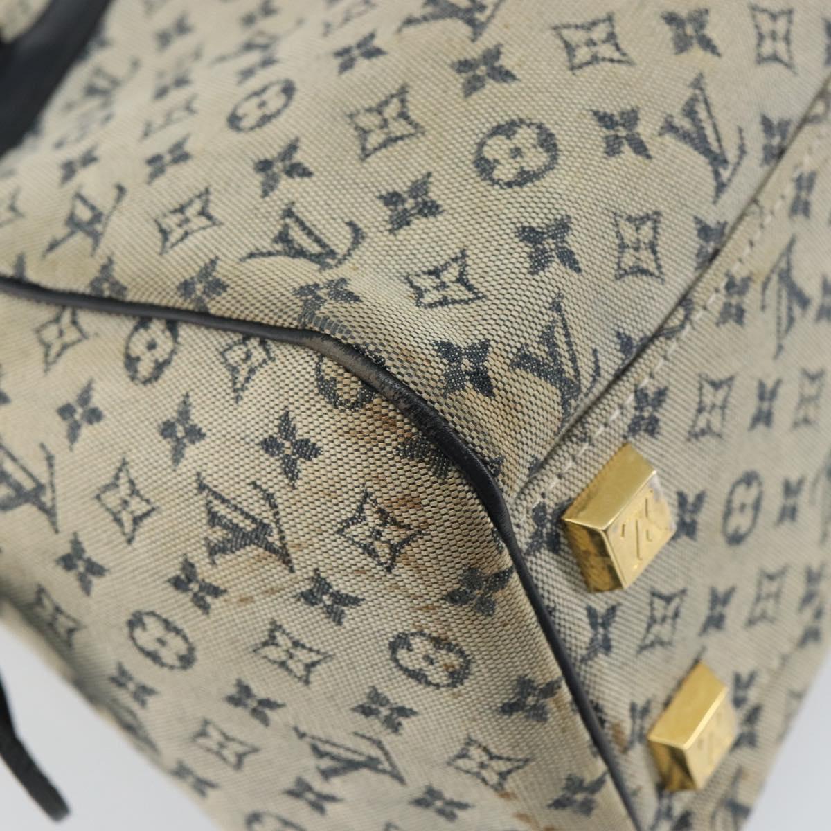 LOUIS VUITTON Monogram Mini Josephine PM Hand Bag Blue M92049 LV Auth ep12648