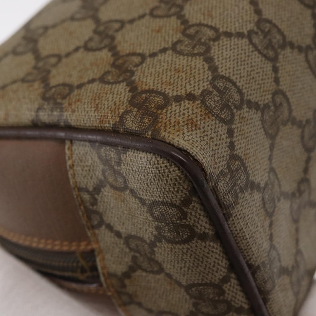 GUCCI GG Supreme Clutch Bag PVC Beige Gold 014 122 6087 Auth ep12649