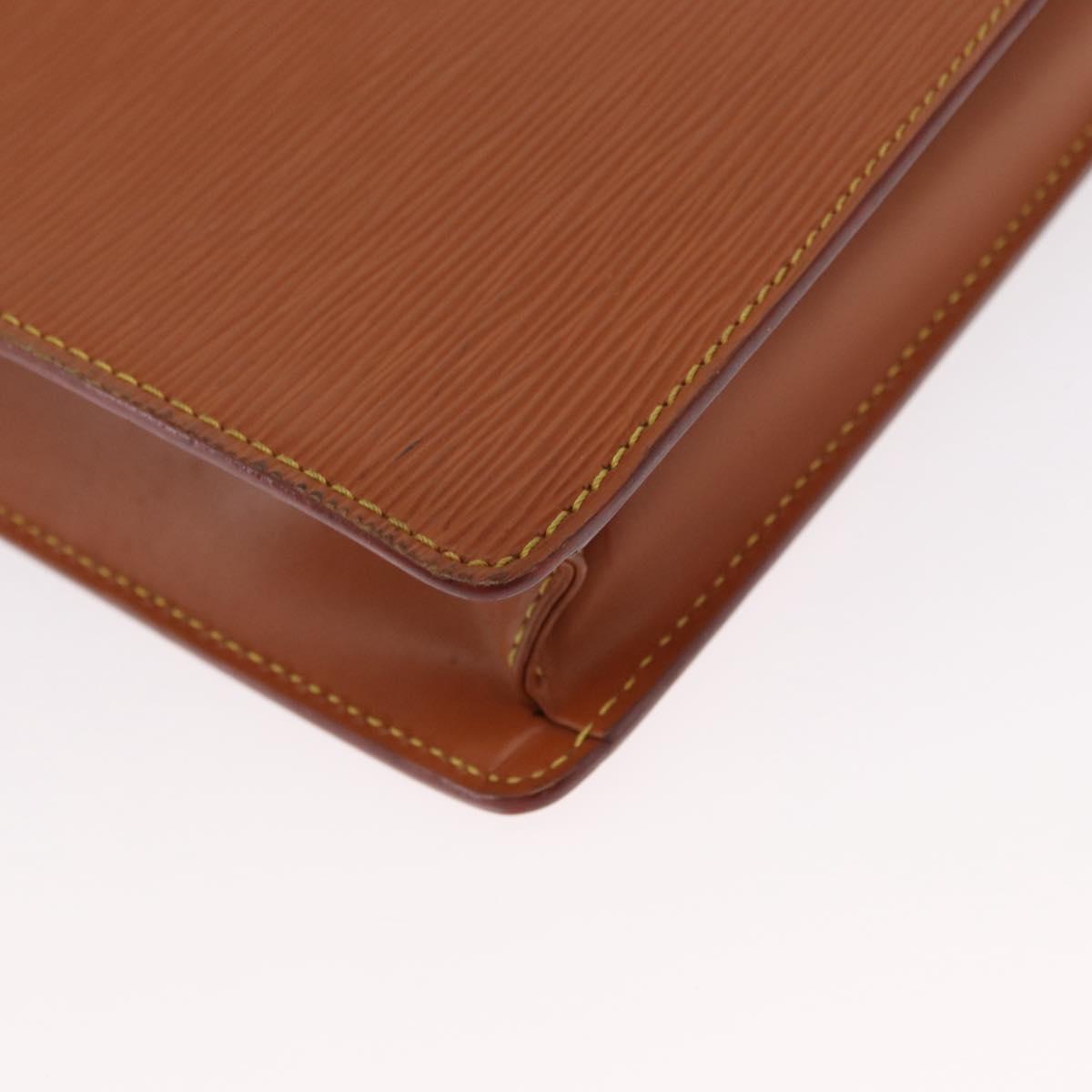 LOUIS VUITTON Epi Porte Documents Bandouliere Brown M54468 Auth ep12652