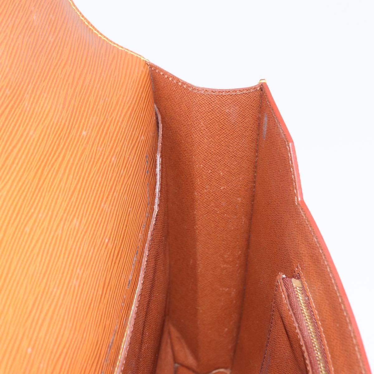 LOUIS VUITTON Epi Porte Documents Bandouliere Brown M54468 Auth ep12652